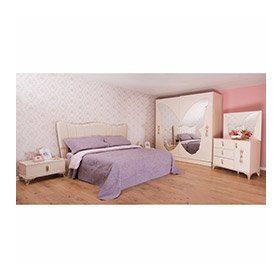House Line Flora Metalik İnci Yatak Odası Takımı