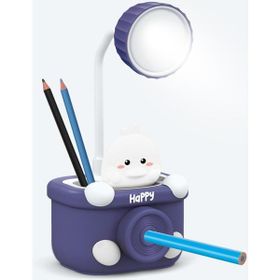 House Pratik HP09 Mavi Happy Figürlü Şarjlı Beyaz Işıklı Led Lamba