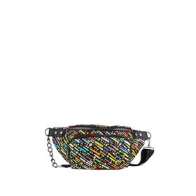 Housebags 151 Siyah Çizgili Kadın Bel Çantası