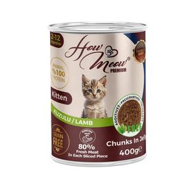 How Meow Kuzulu Jöleli Parça Etli 400 gr Yavru Kedi Konservesi