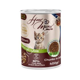 How Meow Kuzulu Jöleli Parça Etli 400 gr Yavru Kedi Konservesi