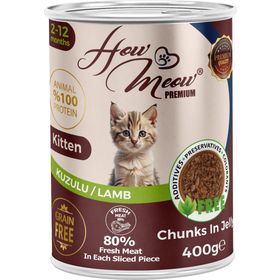 How Meow Kuzulu Yavru Kedi 12x400 gr Yaş Mama