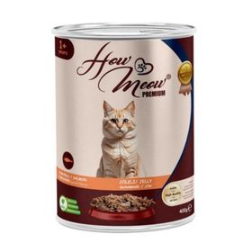 How Meow Somonlu Jöleli Parça Etli 400 gr Yetişkin Kedi Konservesi