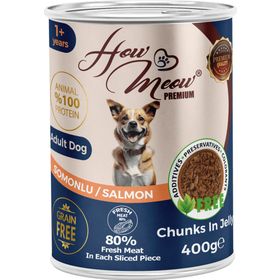 How Meow Somonlu Yetişkin 12x400 gr Köpek Yaş Mama