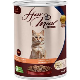 How Meow Somonlu Yetişkin Kedi 12x400 gr Yaş Mama
