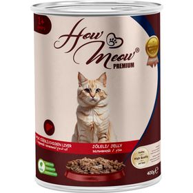 How Meow Tavuk Ciğerli Yetişkin Kedi 12x400 gr Yaş Mama