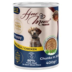 How Meow Tavuklu 12x400 gr Yavru Köpek Yaş Mama