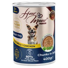 How Meow Tavuklu Yetişkin 12x400 gr Köpek Yaş Mama