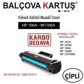 HP 107A-107W-135A-135W-137FNW 106A Çipli Muadil Toner