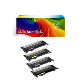 HP 117A W2070A 150A 150NW 178NW 179FNW Muadil Toner Set
