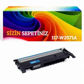 HP 117A W2072A Çipli Mavi Muadil Toner