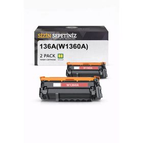 HP 136A W1360A 2 Adet Muadil Toner
