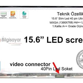 HP 15-R202NT L0E72EA Uyumlu Notebook Lcd Ekran