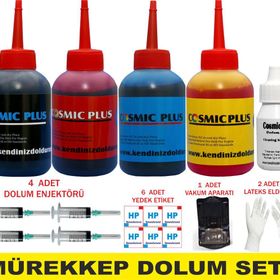 HP 1515 1516 2545 4x100 ml Uyumlu Kartuş Mürekkep Dolum Seti