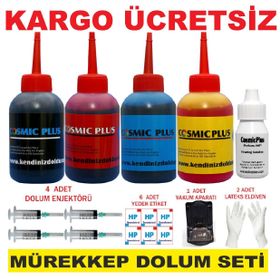 HP 2600 2620 2630 2632 4x100 ml Kartuş Mürekkep Dolum Seti