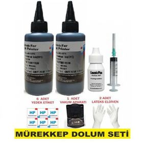 HP 2633 2634 3720 2x100 ml (hp Uyumlu Kartuş Mürekkep Dolum Seti