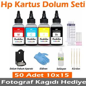 HP 2633 2634 3720 Siyah 2x100 ml Uyumlu Kartuş Mürekkep Dolum Seti