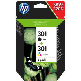 HP 301-N9J72AE 2'li Paket Orijinal Siyah ve Renkli Kartuş