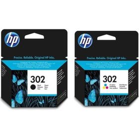 HP 302-F6U65AE 2'li Siyah ve Renkli Kartuş Seti