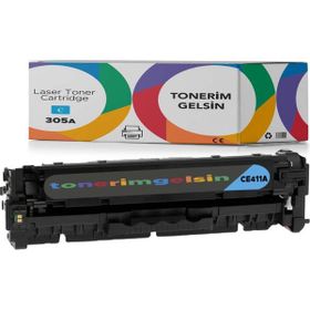 HP 305A-CE411A Mavi Muadil Toner