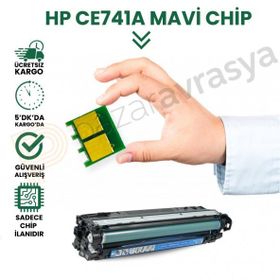 HP 307A-CE741A Mavi Toner Chip