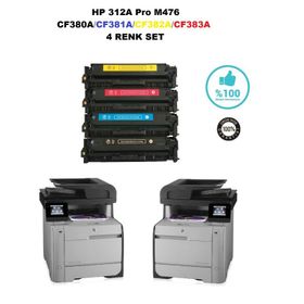 HP 312A 4 Pro M476 CF380A CF381A CF382A CF383A Uyumlu Toner