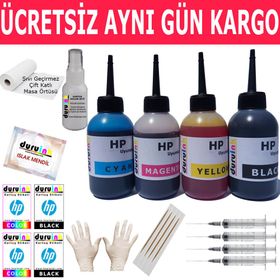 HP 3940V D1311 D1320 4x100 ml Uyumlu Kartuş Mürekkep Dolum Seti