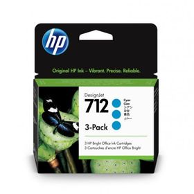 HP 3ED77A Mavi 712 29 Ml 3 Packs Genıs Format Murekkep Kartusu Hp