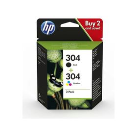 HP 3JB05 304 Siyah 3 Renkli 2'li Mürekkep Kartuşu