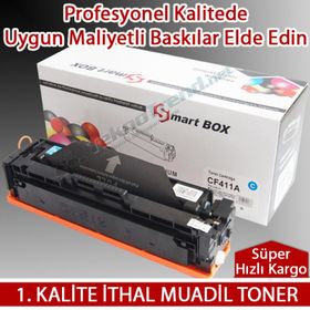 HP 410A-CF411A Mavi Muadil Toner