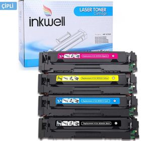 HP 415A Tüm Renkler Çipli Muadil Toner Seti