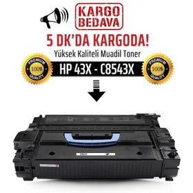HP 43X-C8543X Muadil Toner