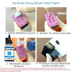 HP 4500 Uyumlu Kartuş Dolum Seti
