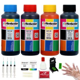 Hp 4x100 Ml Perfection 652 Siyah Ve Renkli Kartuş Uyumlu Dolum Seti