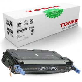 HP 501A-Q6470A Siyah Muadil Toner