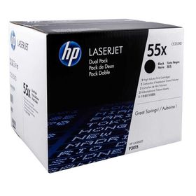HP 55X CE255XD Siyah Yüksek Kapasiteli Orijinal 2'li Toner Set
