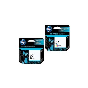 HP 56 + 57 C6656AE C6657AE Siyah ve Renkli Orijinal Kartuş Seti