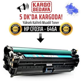 HP 646A-CF031A Mavi Muadil Toner