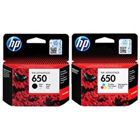 HP 650 + 650 Siyah Renkli Orijinal Kartuş Seti