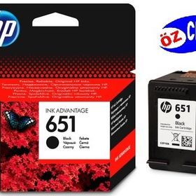 HP 651 C2P10AE Siyah İnkjet Mürekkep Kartuşu