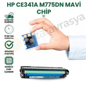 HP 651A-CE341A Mavi Toner Chip
