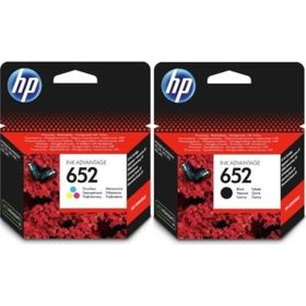 HP 652 Siyah ve Renkli 2'li Set Kartuş