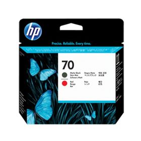 HP 70 C9409A Mat Siyah ve Kırmızı Baskı Kafası