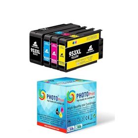 HP 7720 953XL Tüm Renkler Yüksek Kapasiteli Muadil Kartuş Seti