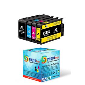 HP 7720 953XL Tüm Renkler Yüksek Kapasiteli Muadil Kartuş Seti
