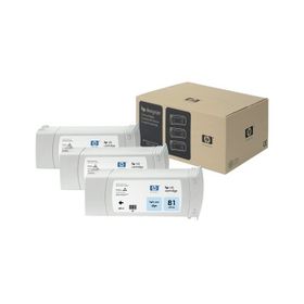 HP 81 C5070A Açık Mavi 3'lü Kartuş