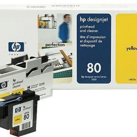 HP C4823A 80 Sarı Baskı Kafası ve Baskı Kafası Temizleyici