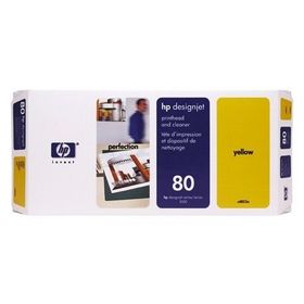 HP C4823A 80 Sarı Baskı Kafası ve Baskı Kafası Temizleyici