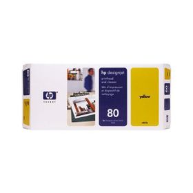 HP C4823A 80 Sarı Baskı Kafası ve Baskı Kafası Temizleyici