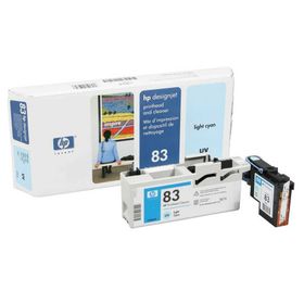 HP C4964A 83 UV Açık Camgöbeği Baskı Kafası ve Baskı Kafası Temizleyicisi